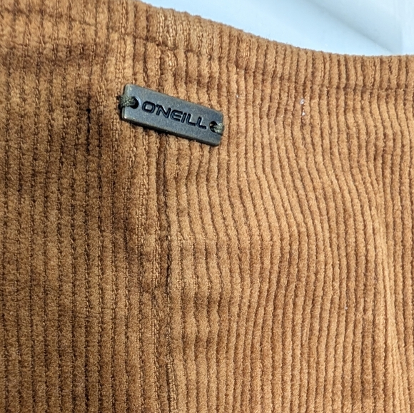 O'Neill Tan Brown Corduroy Button-Front Mini Dress - Picture 4 of 6